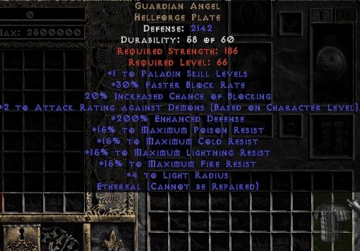 Bild 1 von Guardian Angel Ethereal 200Ed Upg 1893-2299 Def Softcore Resurrected NON Ladder