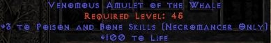 Bild 1 von Amulet 3 Poison and Bone Skills 100 Life Softcore Resurrected NL