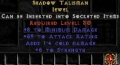 LEGACY Shadow Talisman Rare LLD Jewel Europe Non Ladder