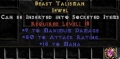 LEGACY Beast Talisman Rare LLD Jewel Europe Non Ladder